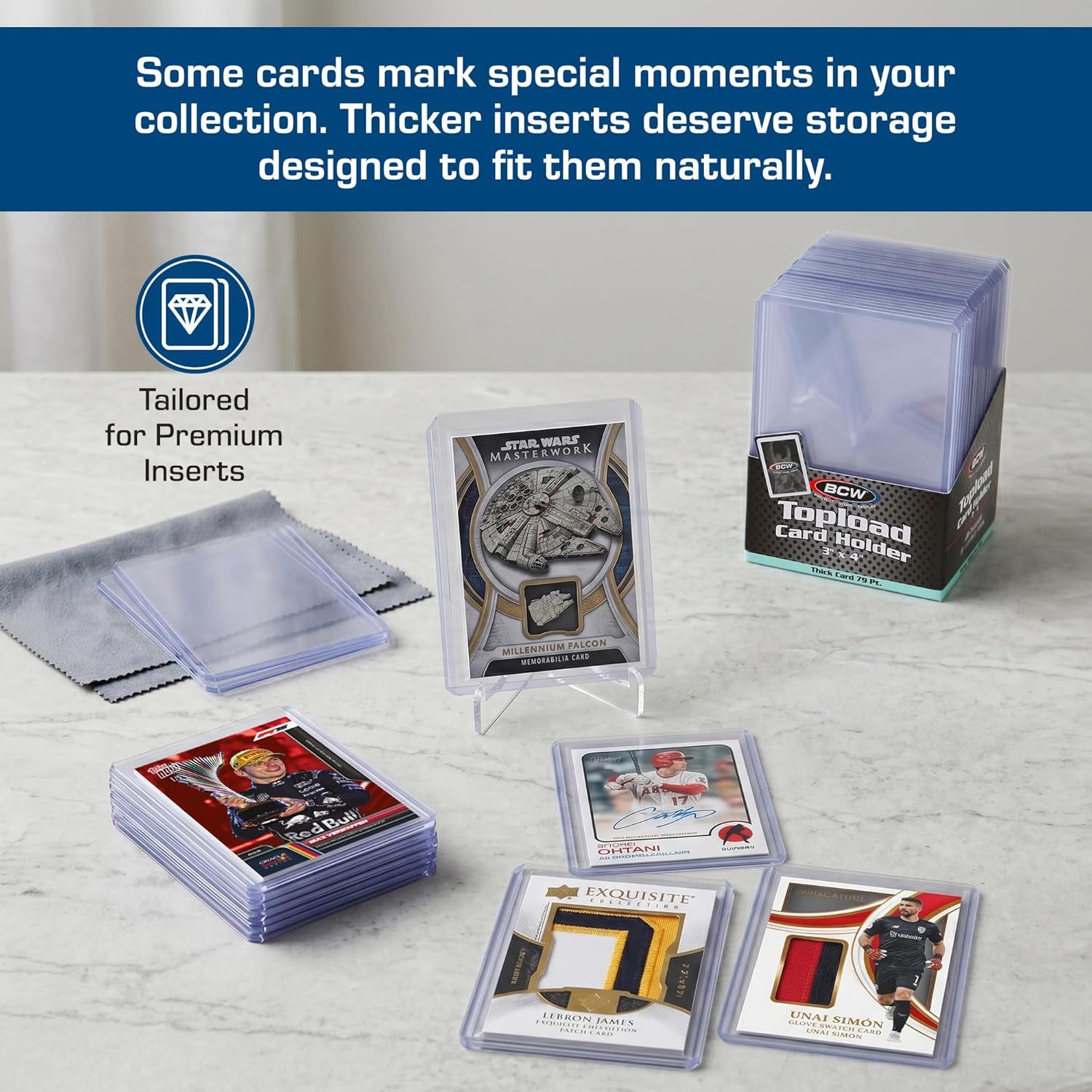 79 PT. Thick Card Topload Holder - Pack of 25 | Durable Rigid PVC Toploader | Toploaders for Memorabilia, Jersey, Patch, and Relic Cards | Ideal for Collectors and Hobbyists
