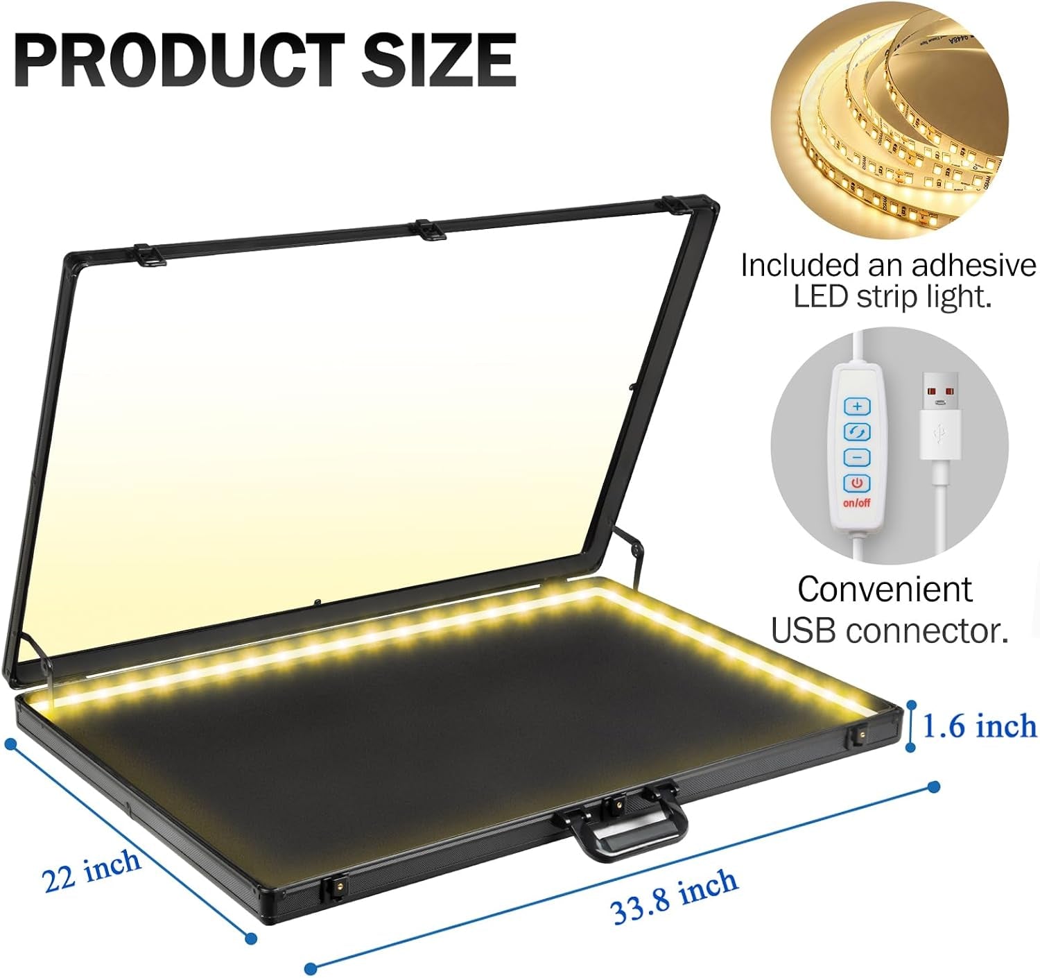 Card Display Case with LED Light for Trading Card, 34 X 22 Inch Aluminum Large Portable Card Show Display Case, Lockable Trade Show Display Cases for Pokemon Cards, Coin, Collectibles, Silver