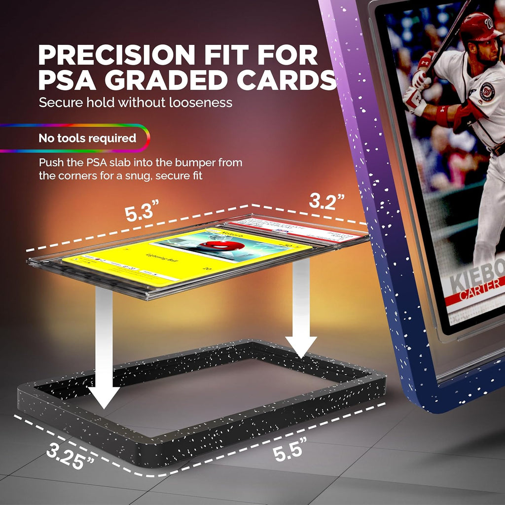 10 Pack Slab Guards Fits PSA Slabs - PSA Slab Guard Hard TPU PSA Slab Protector for Graded Cards – PSA Slab Bumper Guard for Graded Slabs – Slab Protector for PSA Cards