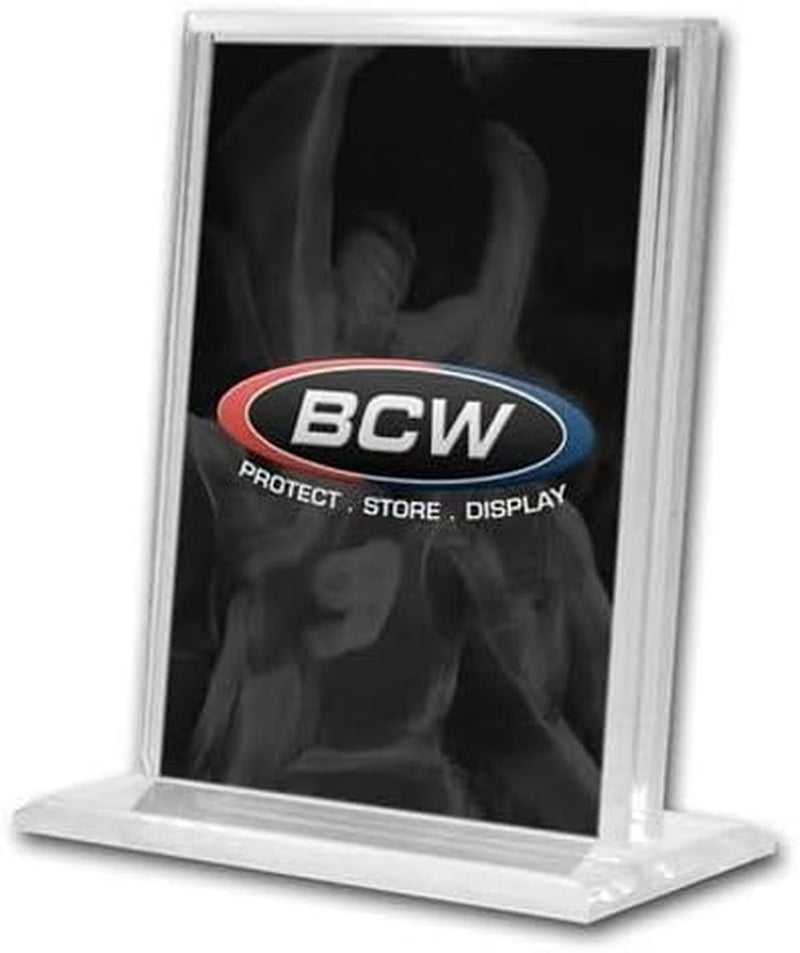 Trading Card Display Stand - 1 Ct | Acrylic Card Holder Stand for Sports Cards, Pokémon & TCG | Stable Vertical Card Stand with Beveled Edges | Clear Sports Card Display Stand