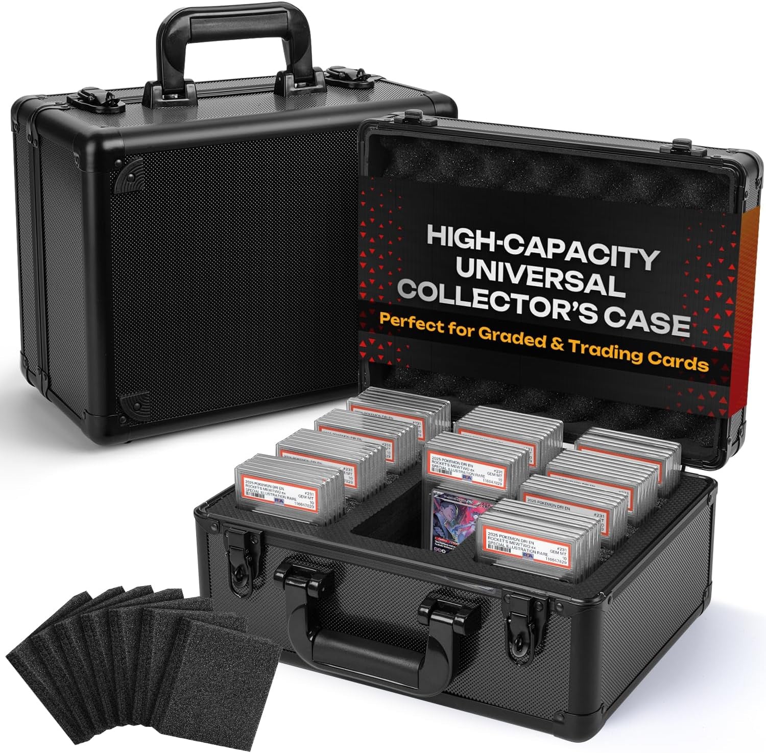 Graded Sports Card Storage Box, Trading Card Storage Box, Trading Card Case for Pokemon, Baseball, Sports, MTG