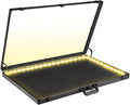 Card Display Case with LED Light for Trading Card, 34 X 22 Inch Aluminum Large Portable Card Show Display Case, Lockable Trade Show Display Cases for Pokemon Cards, Coin, Collectibles, Silver
