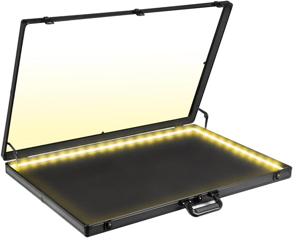 Card Display Case with LED Light for Trading Card, 34 X 22 Inch Aluminum Large Portable Card Show Display Case, Lockable Trade Show Display Cases for Pokemon Cards, Coin, Collectibles, Silver