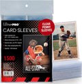 Penny Sleeves for Trading Cards – 2.5" x 3.5" Standard Size – Clear Soft Card Protectors – Non-PVC Polypropylene – 3 Pack of 500 (Total 1500) – Perfect for Sports & Collectible Cards