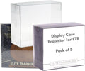 Plastic Display Case for Pokemon ETB - 5-Pack - Pokemon ETB Case Protectors for Elite Trainer Boxes like Paldean Fates, 0.50Mm Archival Grade Clear Plastic, Soft Crease, Easy to Assemble