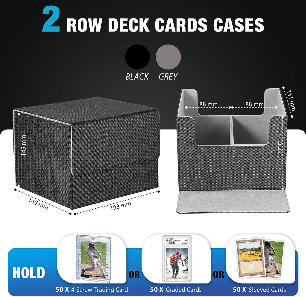 100+Trading Card Deck Box Storage Holder Organizer Cards Case for Card Collectible Game Card Cases Protectors Container