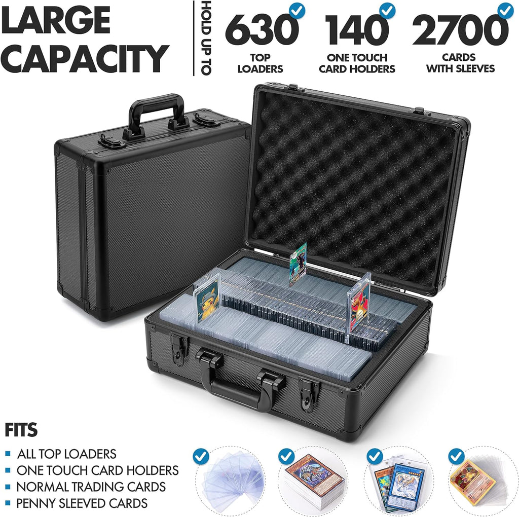 Toploader Storage Box, Sports Card Storage Case, Top Loader Card Storage, Top Loader Storage Boxes, Trading Card Case Holds 600+ Card, One Touch Card Holder