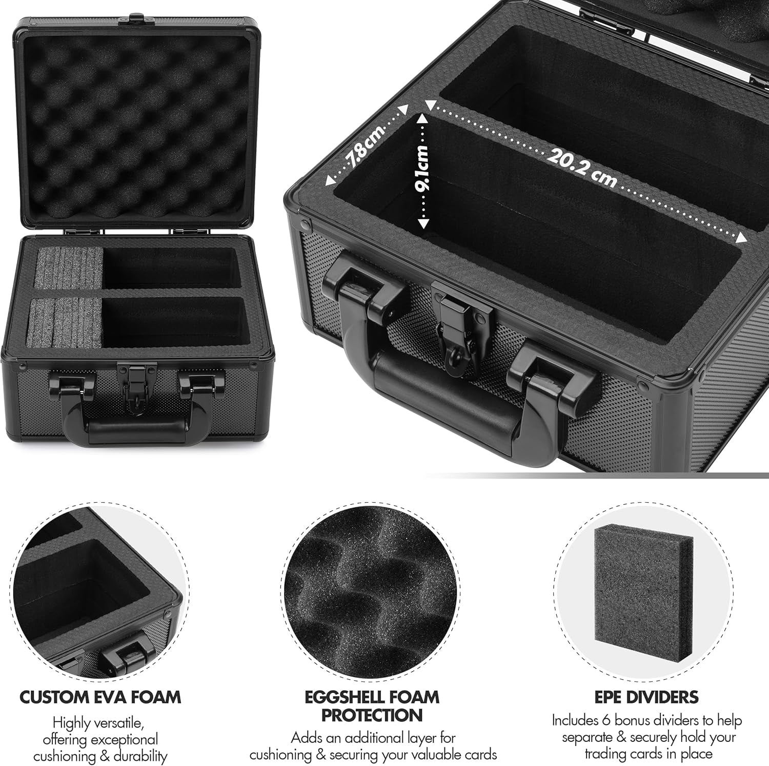 Toploader Storage Box - Holds 400+ Trading Cards, One Touch Card Holder