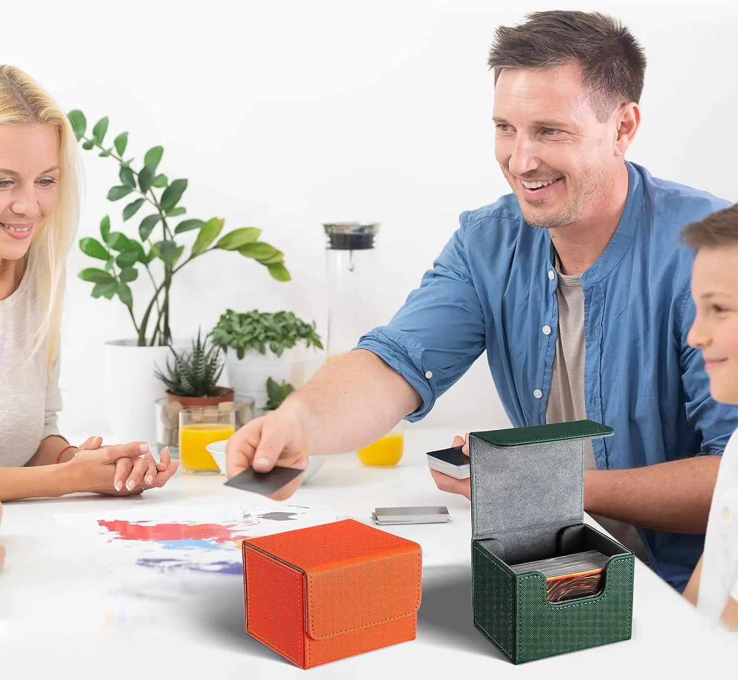 100+Trading Card Deck Box Storage Holder Organizer Cards Case for Card Collectible Game Card Cases Protectors Container