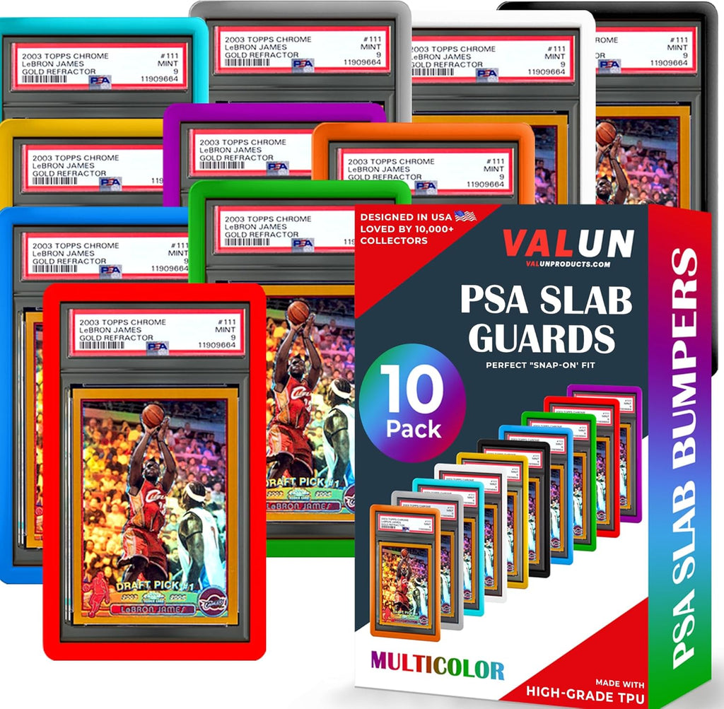 10 Pack Slab Guards Fits PSA Slabs - PSA Slab Guard Hard TPU PSA Slab Protector for Graded Cards – PSA Slab Bumper Guard for Graded Slabs – Slab Protector for PSA Cards