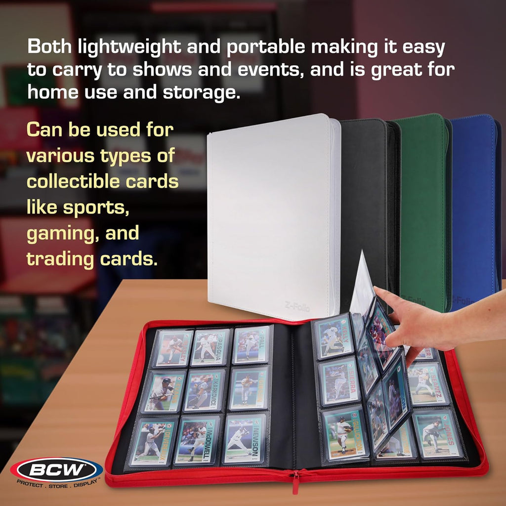 Top Loader Binder | 9-Pocket LX Album | Black Leatherette Toploader | Archival Safe | Side-Loading Pages | Holds 252 Standard 3X4 Toploaders | Ideal for Sports, Trading, and Gaming Cards