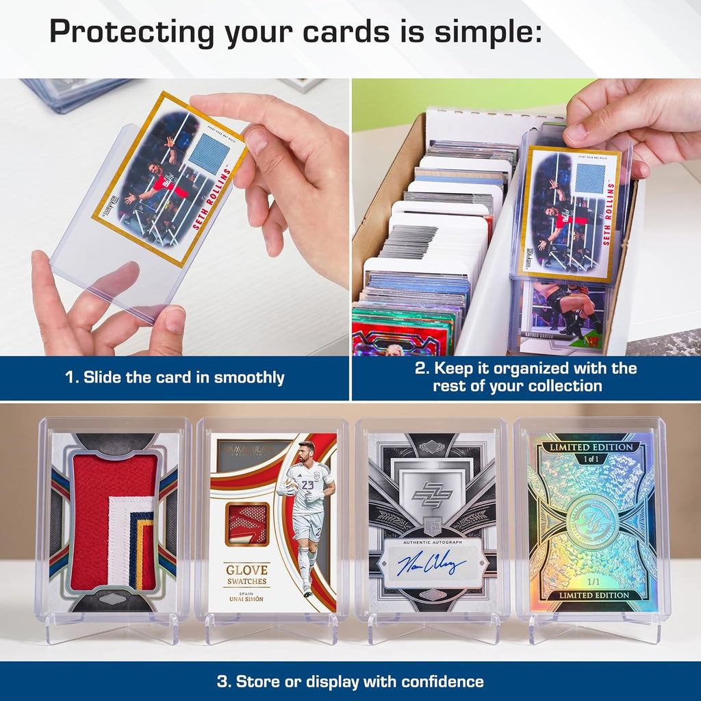 79 PT. Thick Card Topload Holder - Pack of 25 | Durable Rigid PVC Toploader | Toploaders for Memorabilia, Jersey, Patch, and Relic Cards | Ideal for Collectors and Hobbyists
