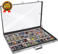 Aluminum Glass Display Case for Cards XL Large Table Top Display Case with Lock