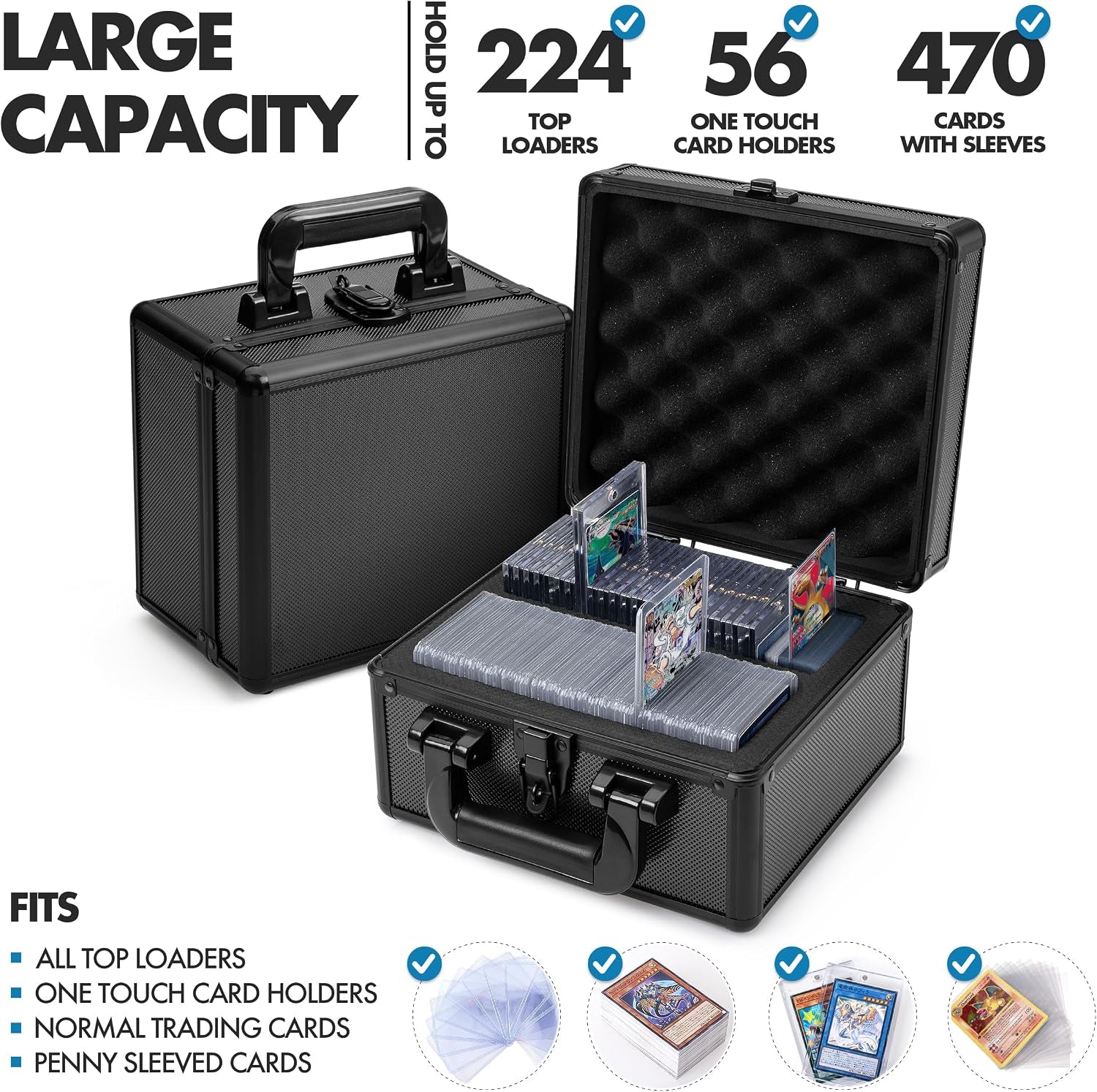 Toploader Storage Box - Holds 400+ Trading Cards, One Touch Card Holder