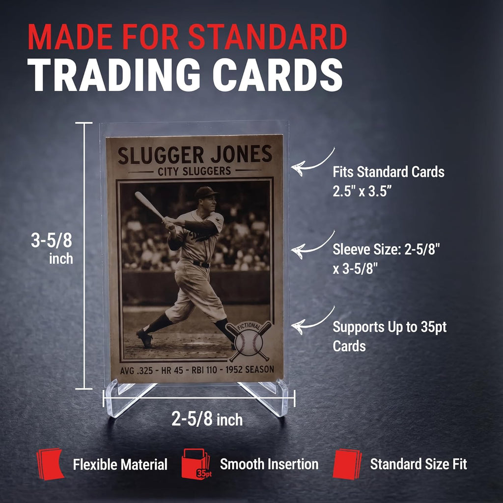 Penny Sleeves for Trading Cards – 2.5" x 3.5" Standard Size – Clear Soft Card Protectors – Non-PVC Polypropylene – 3 Pack of 500 (Total 1500) – Perfect for Sports & Collectible Cards