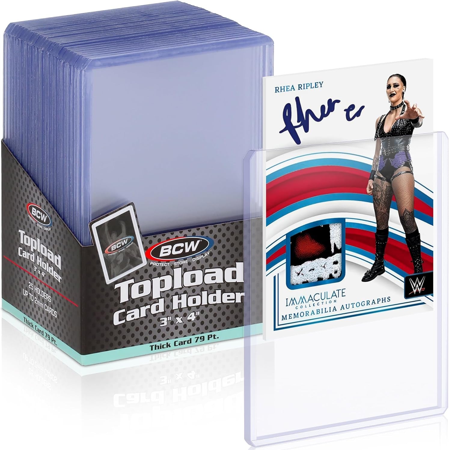 79 PT. Thick Card Topload Holder - Pack of 25 | Durable Rigid PVC Toploader | Toploaders for Memorabilia, Jersey, Patch, and Relic Cards | Ideal for Collectors and Hobbyists