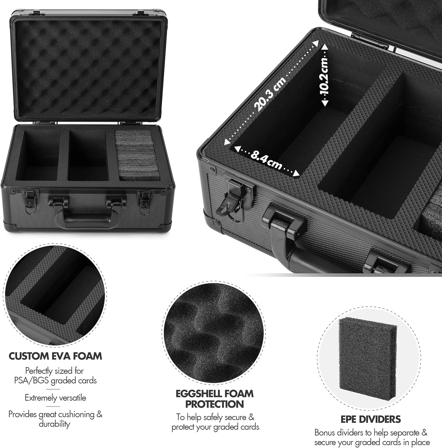 Graded Sports Card Storage Box, Trading Card Storage Box, Trading Card Case for Pokemon, Baseball, Sports, MTG