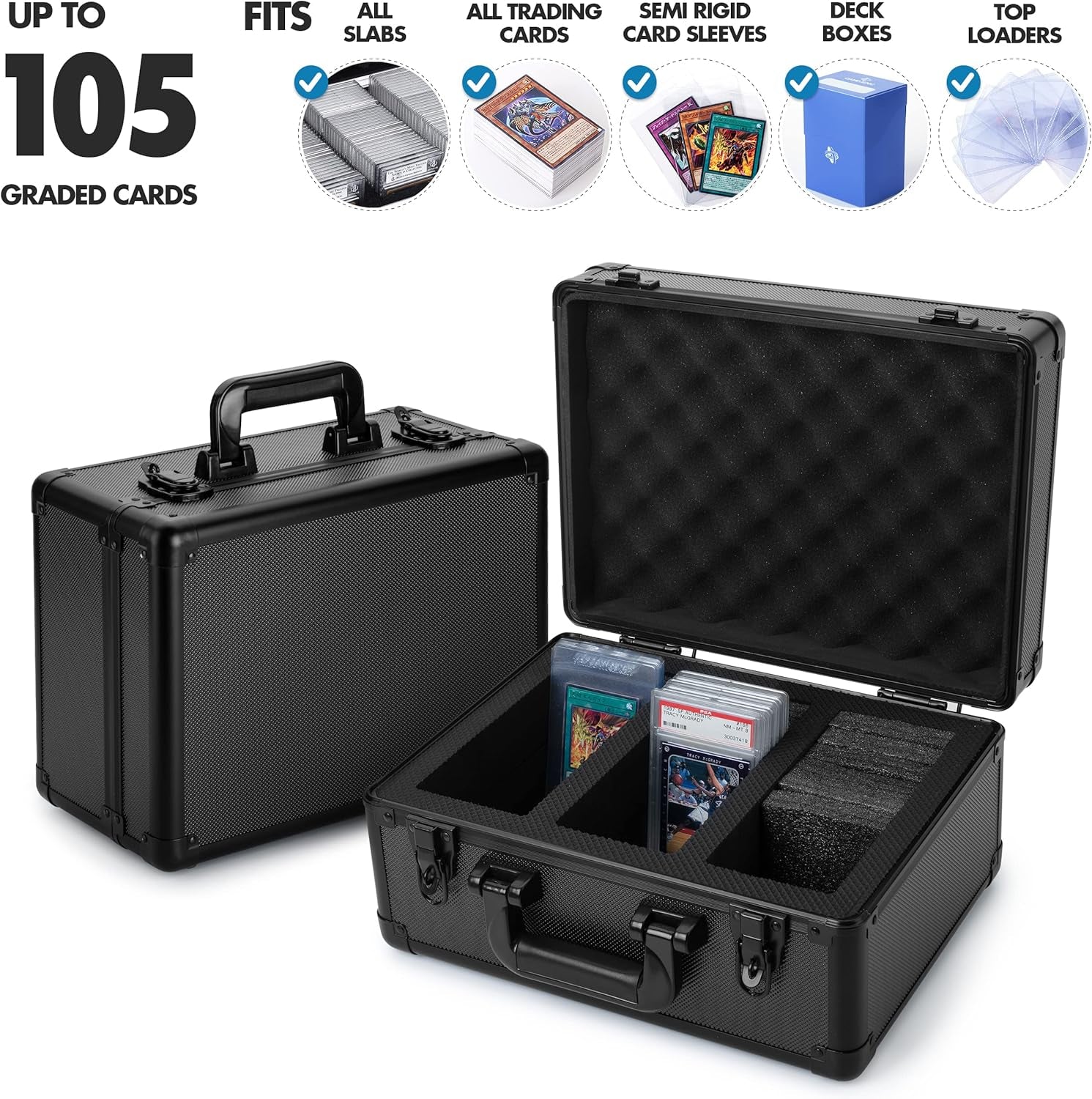 Graded Sports Card Storage Box, Trading Card Storage Box, Trading Card Case for Pokemon, Baseball, Sports, MTG