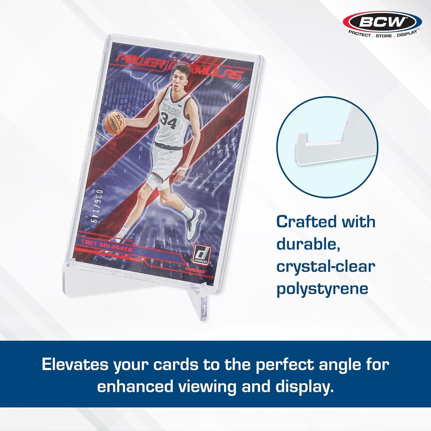 Card Stands - Set of 10 | Crystal Clear Transparent Mini Easels for Picture Display | Durable & Sturdy Design | Perfect for Trading Cards, Sports Memorabilia, Use at Home, Office, Shop, and More