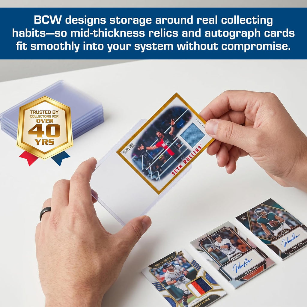 79 PT. Thick Card Topload Holder - Pack of 25 | Durable Rigid PVC Toploader | Toploaders for Memorabilia, Jersey, Patch, and Relic Cards | Ideal for Collectors and Hobbyists